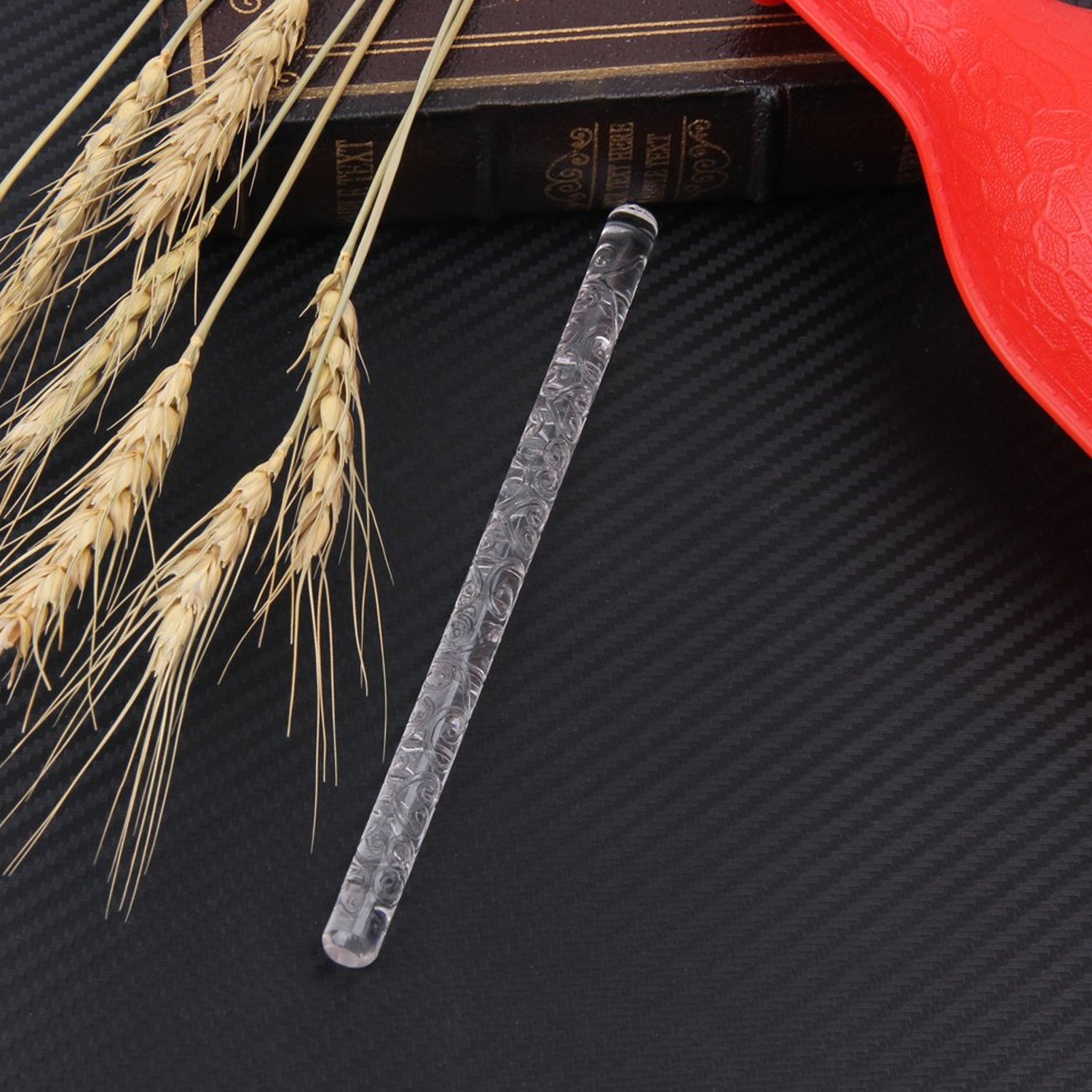 Textured Embossed Acrylic Rolling Pins Fondant Cake Decorating Tools (1 Pc) Textured Embossed Acrylic Rolling Pins Fondant Cake Decorating Tools (1 Pc)